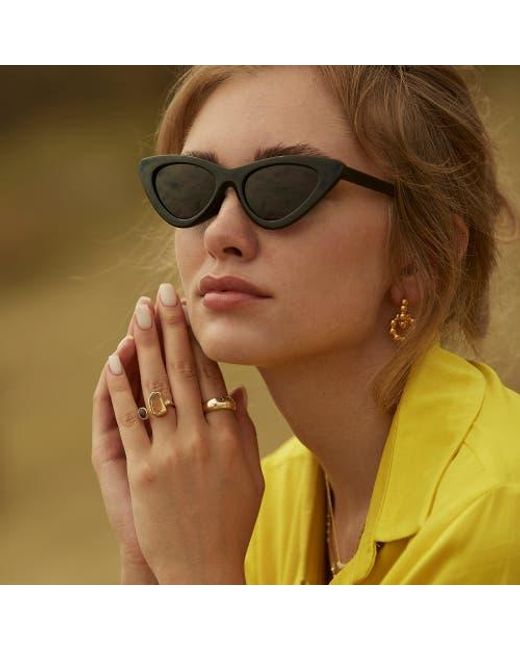 Spero London Metallic Celestial Star Sterling Dome Ring With Stones