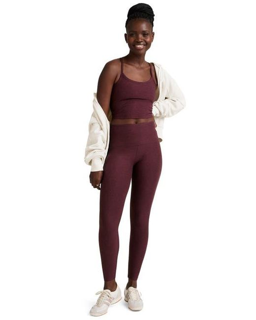 Beyond Yoga Purple Space Dye Slim Racerback Crop Tank