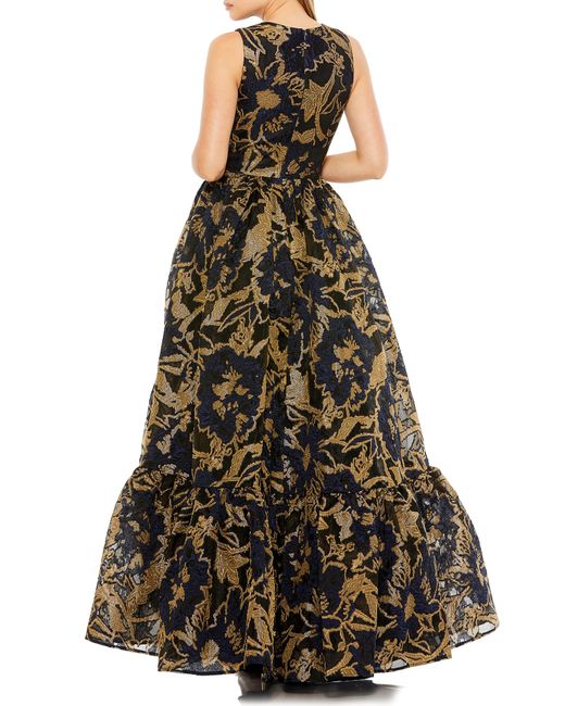 Mac Duggal Brocade High-low Gown in Metallic | Lyst