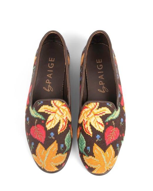 PAIGE White Needlepoint Loafer