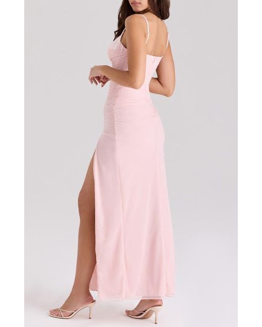 House Of Cb Lini Corset Chiffon Gown in Pink | Lyst House Of Cb Lini Corset Chiffon Gown in Pink | Lyst