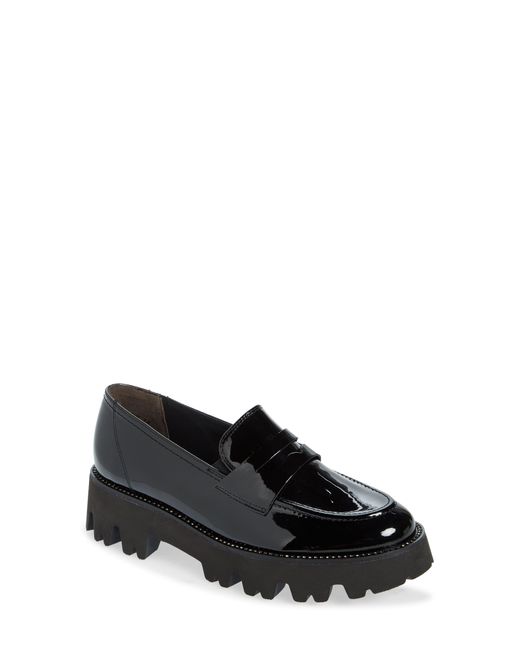 Paul Green Society Lug Penny Loafer in Black Lyst
