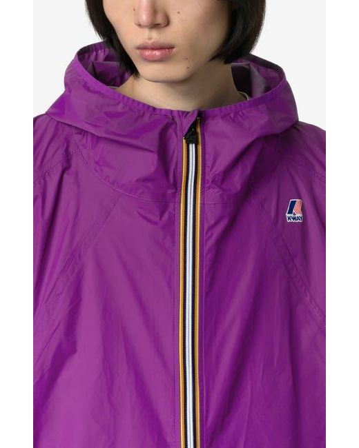 K-Way Purple Rennes Waterproof Packable Rain Poncho