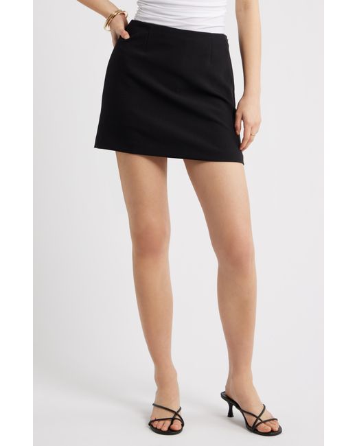 Open Edit Black Icon Twill Midrise Mini Skort