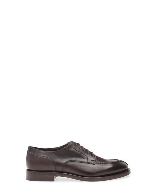 Brunello Cucinelli Black Apron Toe Derby for men
