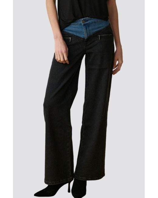 TT Studios Black Ava Contrast Jean