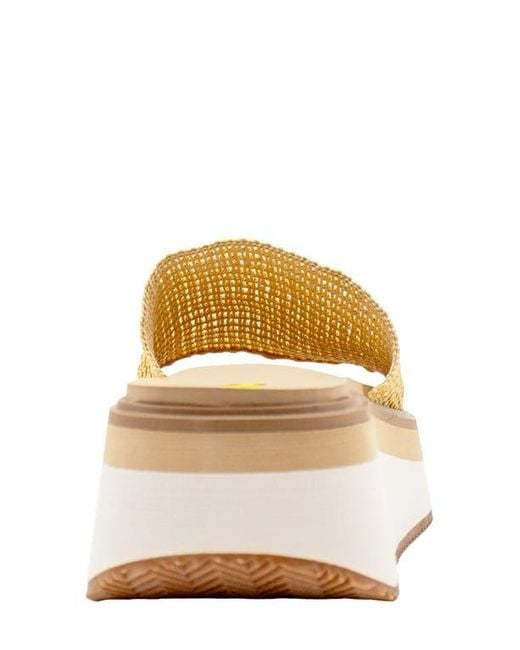 Volatile Natural Portobello Platform Wedge Sandal