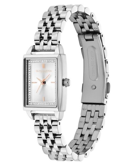 Olivia Burton Metallic Classics Rectangular Bracelet Watch, 20Mm