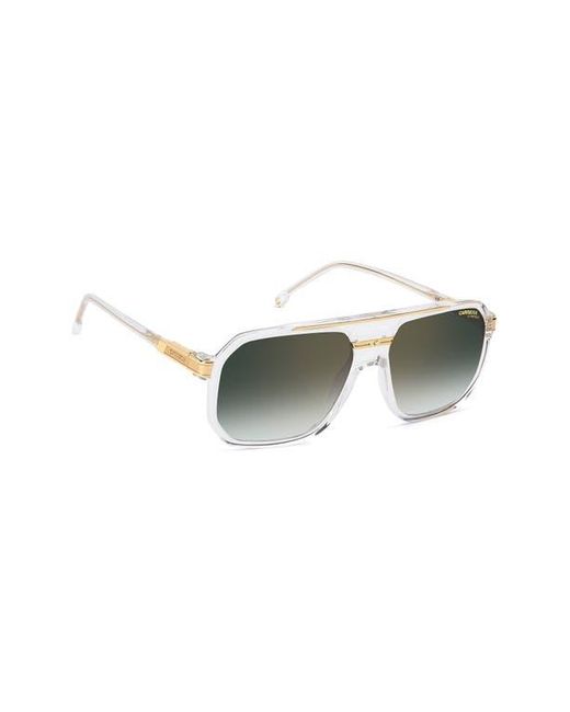 Carrera Gray 60Mm Rectangular Flat Top Sunglasses for men