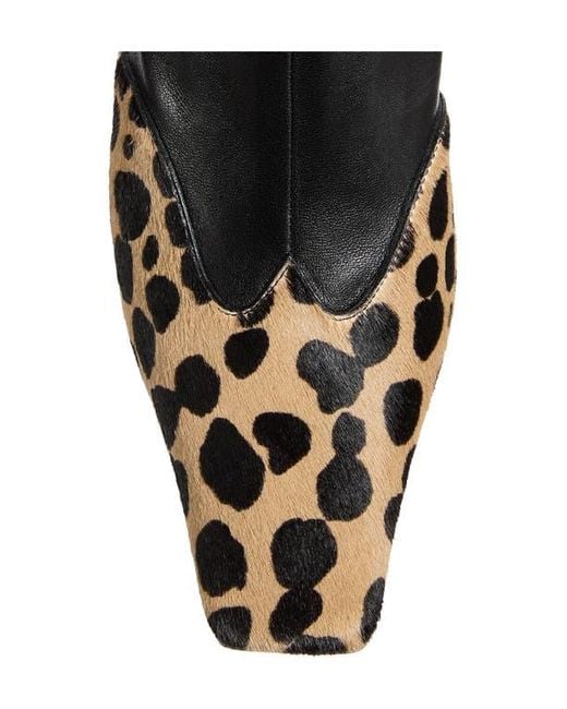 Khaite Black Nevada Square Toe Sock Bootie