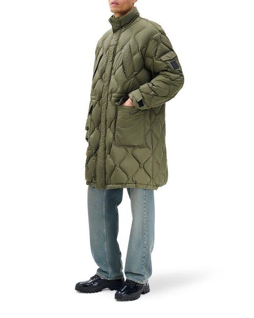 Rag & Bone Green Dane Quilted Down Parka for men