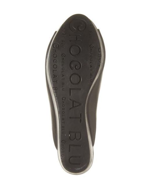 Chocolat Blu Gray Whisper Platform Wedge Sandal