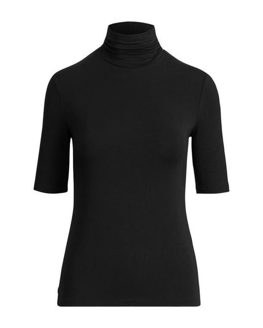 Ralph Lauren Black Jersey Turtleneck Top