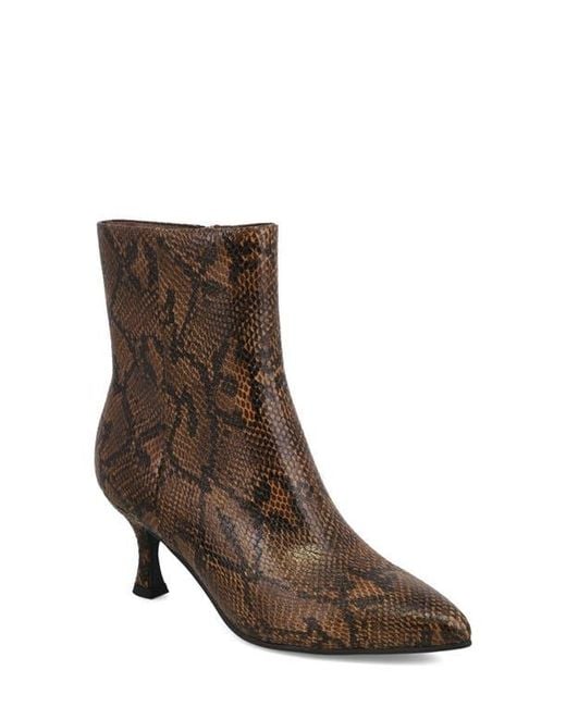 MIA Brown Ediva Pointed Toe Bootie