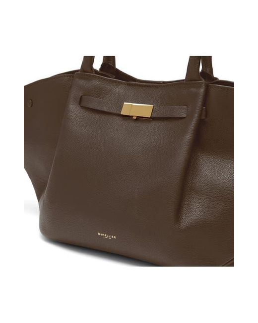 DeMellier London Brown New York Leather East/West Midi Tote