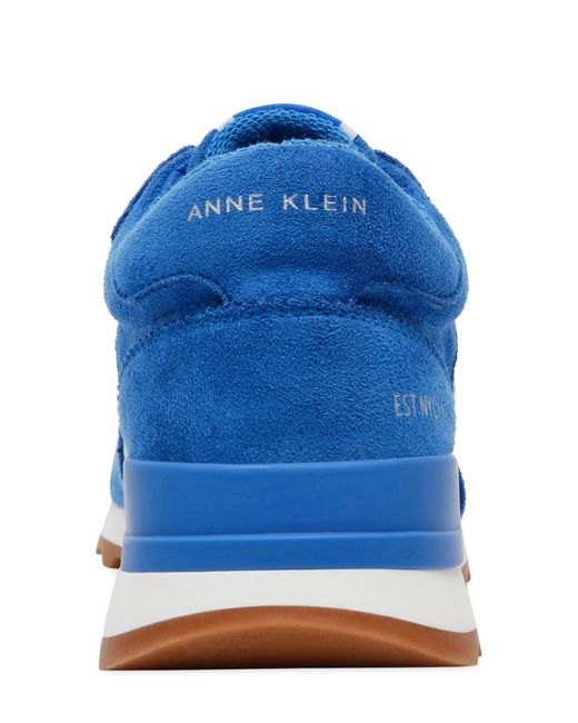 Anne Klein Blue Restless Wedge Sneaker