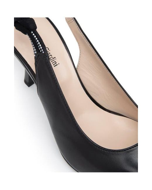 Nero Giardini Black Pointed Toe Slingback Pump
