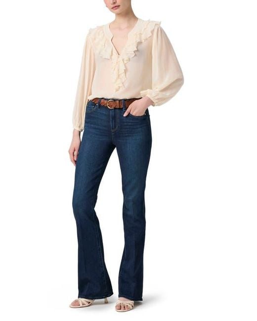 PAIGE Blue Laurel Canyon High Waist Bootcut Jeans