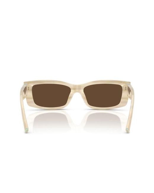 Tiffany & Co Natural 54Mm Rectangular Sunglasses