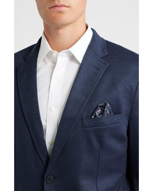 Johnston & Murphy Blue Xc Flex Microcheck Knit Sport Coat for men