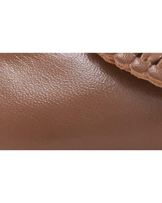 Aquatalia Brown Jena Buckle Metallic Water Repellent Pointed Toe Flat
