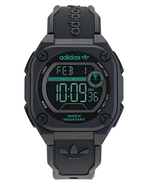Adidas Gray City Tech Two Resin Strap Watch for men