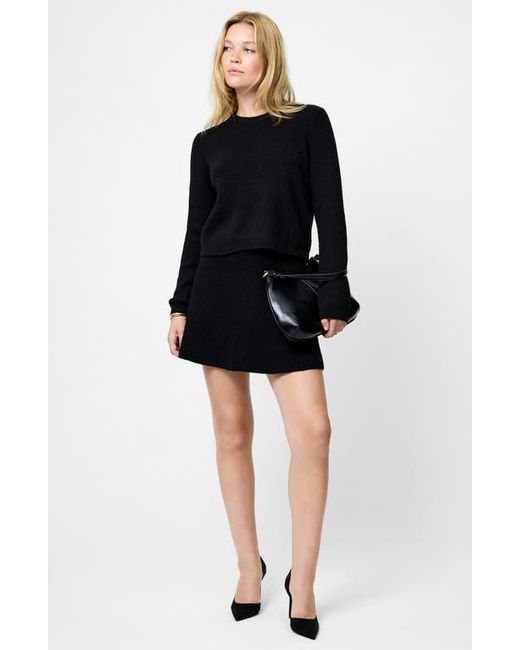 French Connection Black Vhari Rib Knit Top