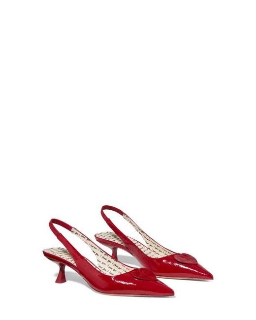 Kate Spade Red Lover Crinkle Patent Leather Slingback Pump