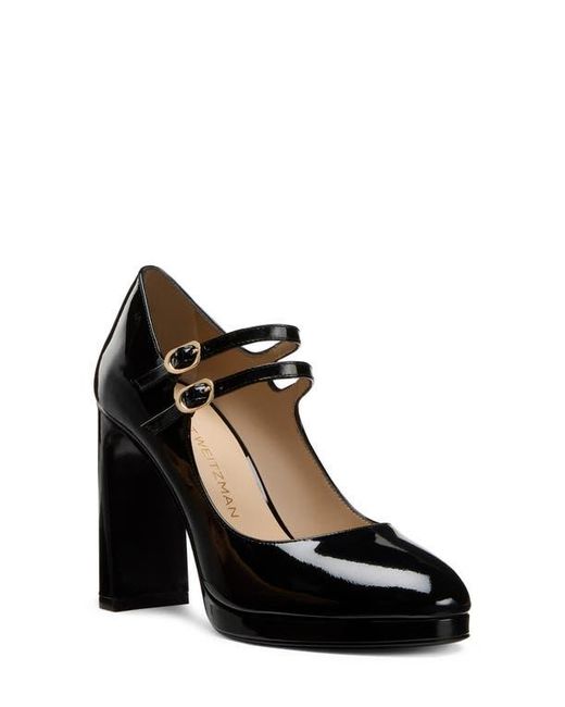 Stuart Weitzman Black Babette Platform Mary Jane Pump
