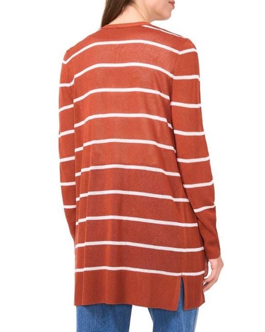 Halogen® Red Stripe Longline Cardigan