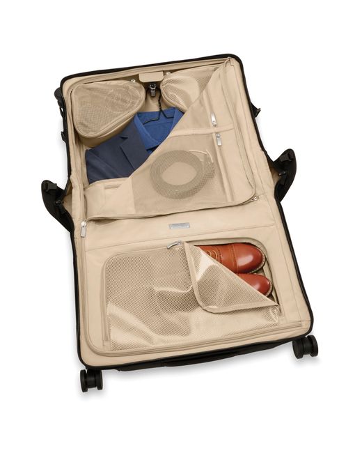 Briggs & Riley Baseline Wide Spinner Carryon Garment Bag in Black for