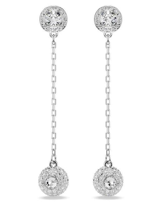 Swarovski White Una Linear Drop Earrings