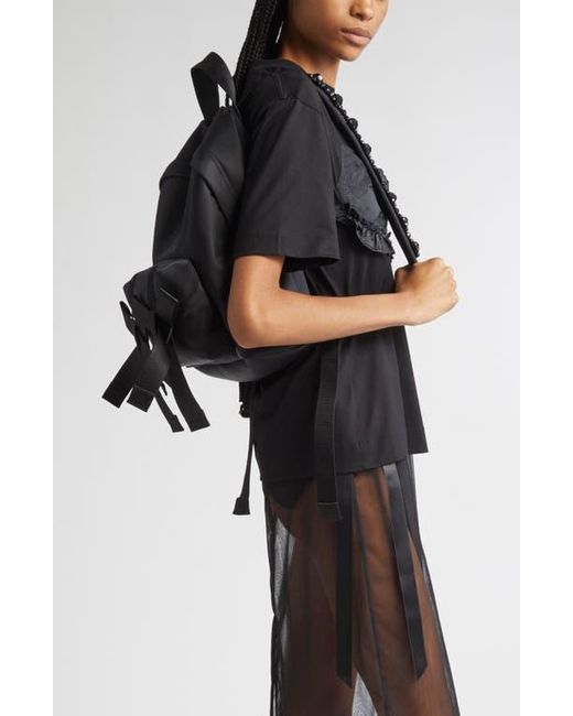 Simone Rocha Black Bow Front Backpack
