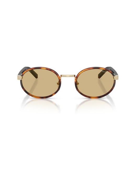 Prada Natural 52Mm Oval Sunglasses