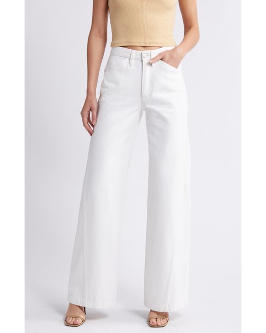 FRAME White Le baggy Palazzo High Waist Wide Leg Jeans