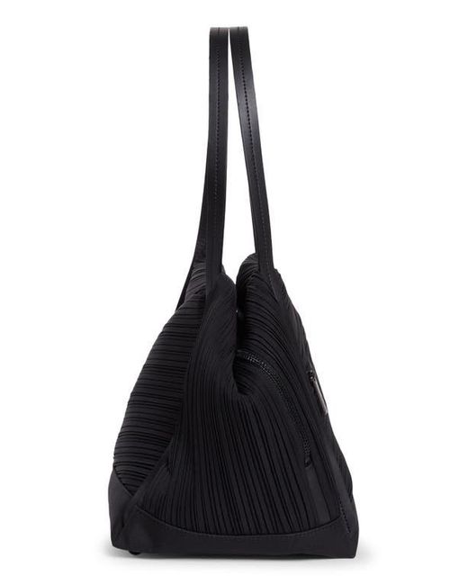 Pleats Please Issey Miyake Black Bias Pleated Handbag