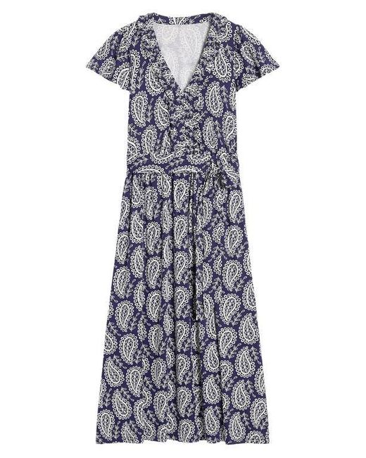Boden Blue Nicola Paisley Print Jersey Dress