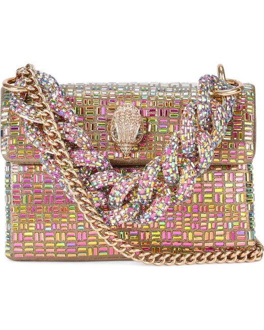 Kurt Geiger Pink Mini Kensington Bejeweled Crossbody Bag