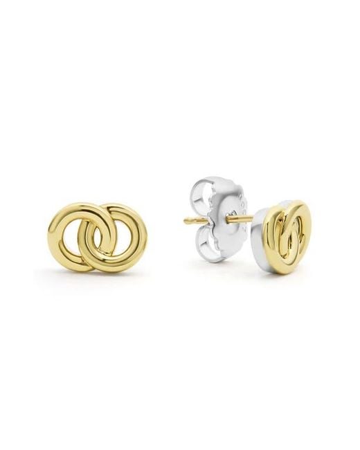 Lagos Metallic Interlocking Circle Stud Earrings