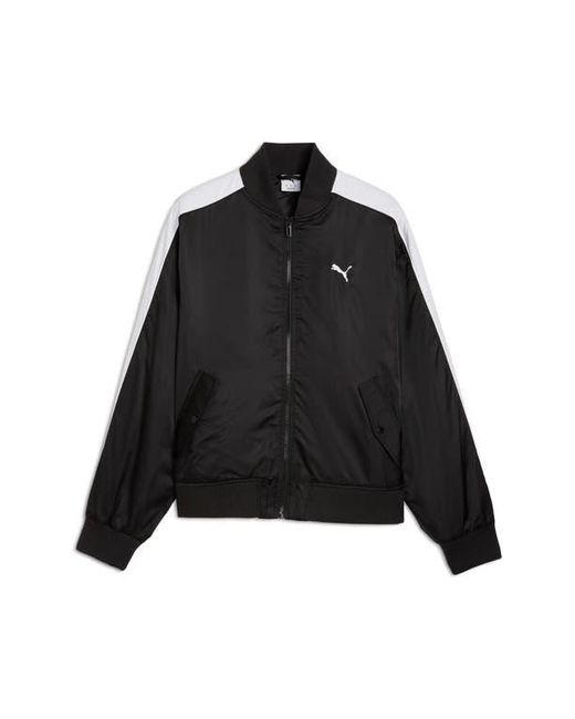 PUMA Black T7 Bomber Jacket for men