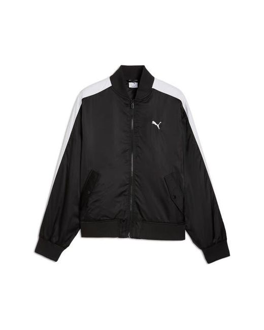 PUMA Black T7 Bomber Jacket for men