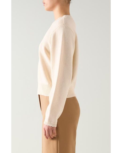 L.K.Bennett Natural Sandy Relaxed Cotton & Cashmere Sweater