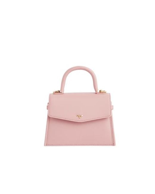 Fable England Pink Small Structured Tote Bag