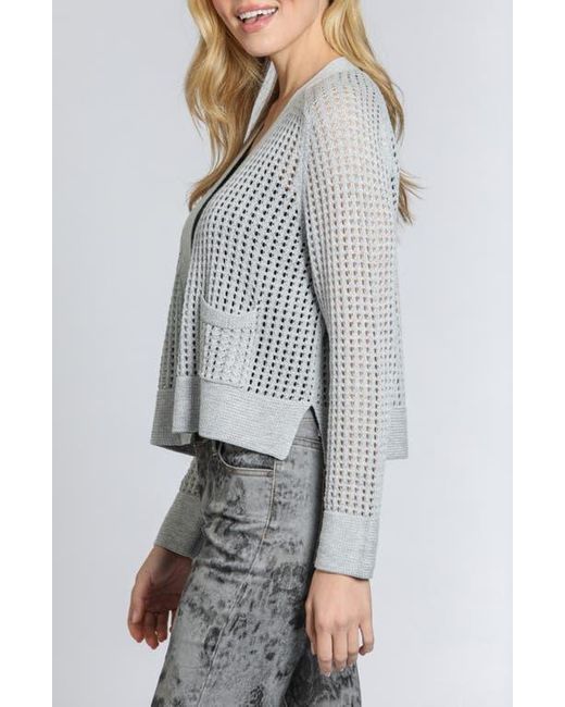 Apny Gray Open Stitch Cardigan