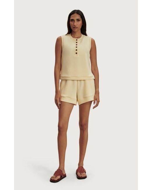 Varley Yellow Marla Button Placket Tank