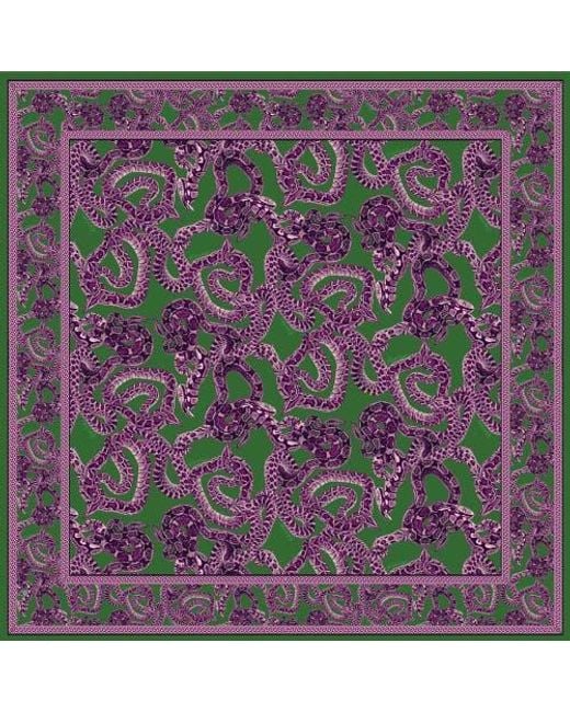 Monzlapur Green Silk Snake Scarf