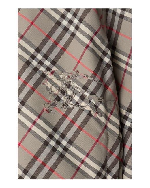Burberry White Cropped Reversible Check Jacket