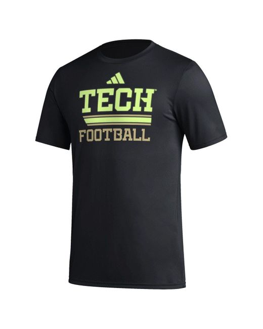 adidas Georgia Tech Yellow Jackets Sideline Strategy Glow Pregame T-shirt  At Nordstrom in Blue for Men