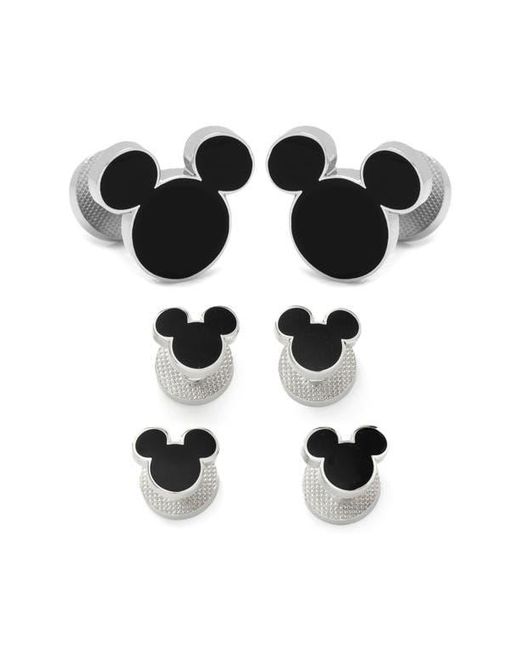 Cufflinks Inc. Black X Disney Mickey Mouse Cuff Link & Stud Set for men