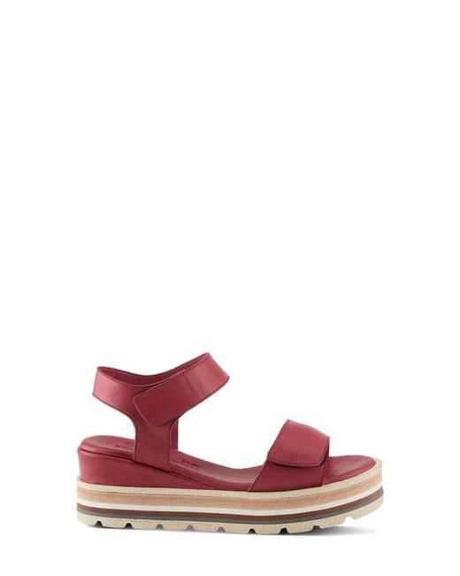 Spring Step Red Hileman Platform Sandal